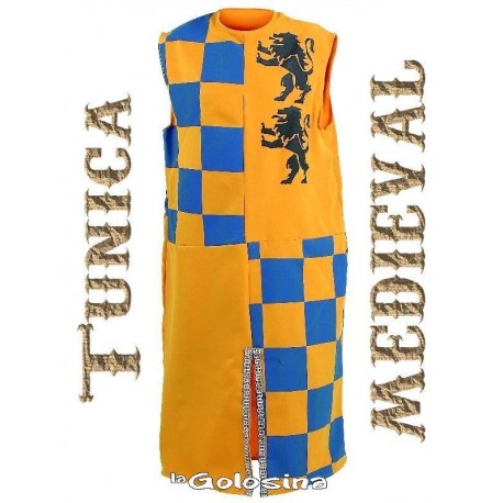 Tunica amarilla y azul Medieval.