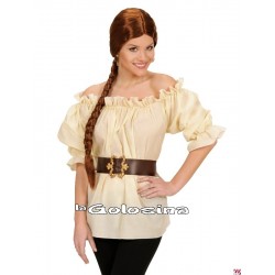 Camisa cuello barco manga corta