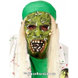 Media mascara con cabello zombie toxico