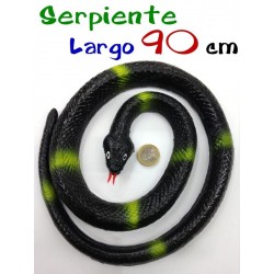 Serpiente negra enrollada 90 cm