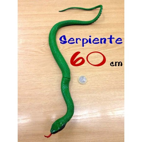 Serpiente verde goma 60 cm
