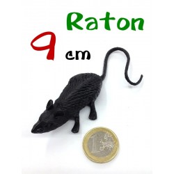 Raton de plastico negro 9 cm