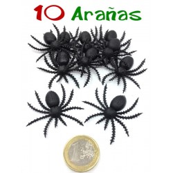 Pack de 10 aranas de plastico