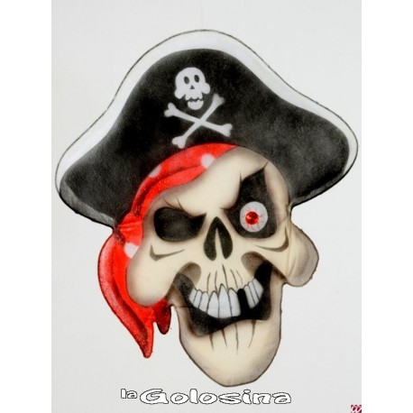 Pirata calavera decoracion de 54 cm.