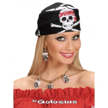 Pañuelo pirata decorado