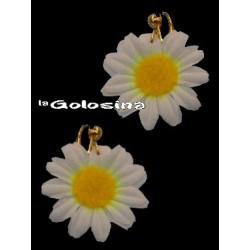 Pendientes con pinza de margarita