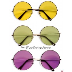 Gafas redondas hippie cristal.