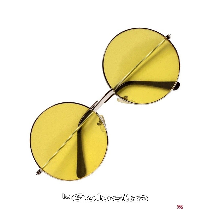 ArtCreativity Gafas redondas de colores – Paquete de 3 – Lentes circulares  estilo hippie con marco dorado – Gafas vintage para disfraz hippie de los