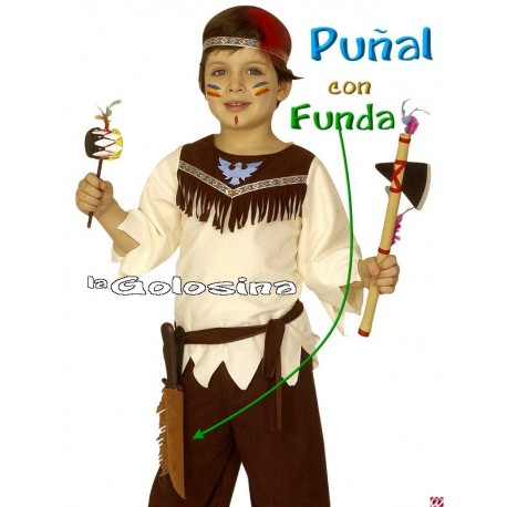 Punal con funda indio explorador