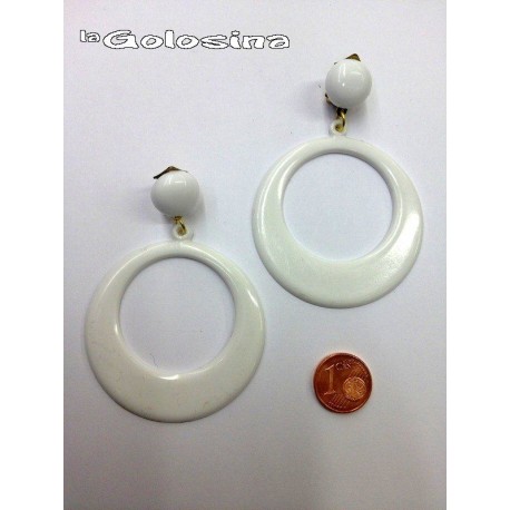 Pendientes plastico 7 cm