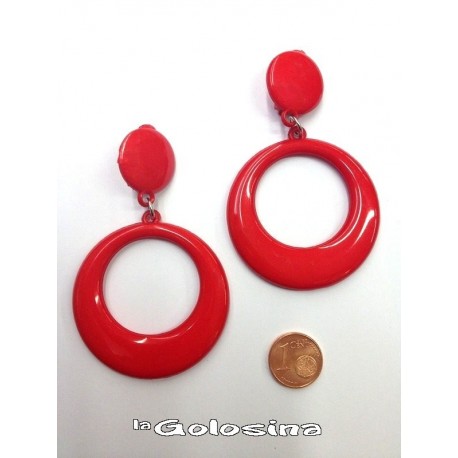 Pendientes plastico 7,5 cm