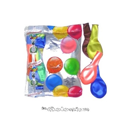 Globo Decohelium metal 100 U 1 color 28 cm