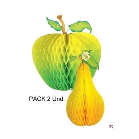 Frutas colgantes guirnaldas manzana pera