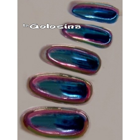 postizas: Metalizadas azul-fucsia - La Golosina