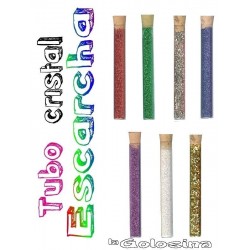 Tubo Cristal: Polvo Purpurina Escarcha