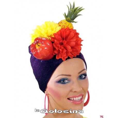 Gorro tela con frutas