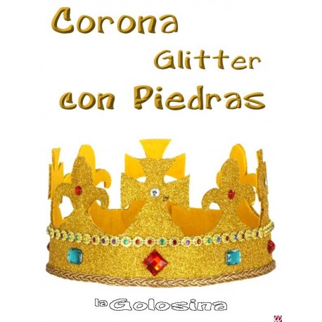 Corona glitter con piedras