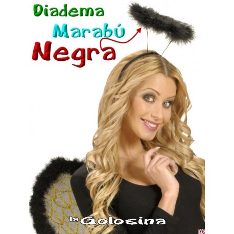 Diadema de marabu negra