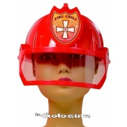 Casco Bombero rojo.