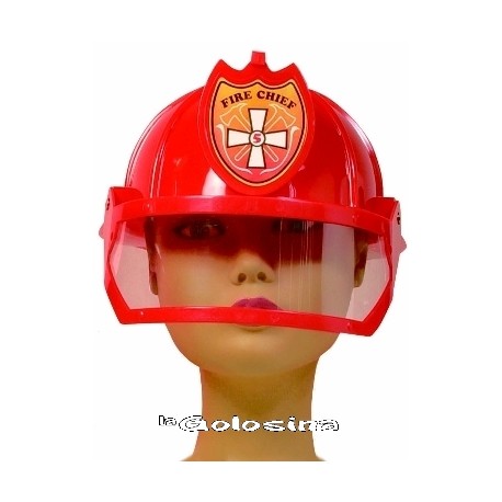 Casco Bombero rojo.