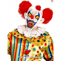 Máscara Payaso asesino con cabello y minigorro
