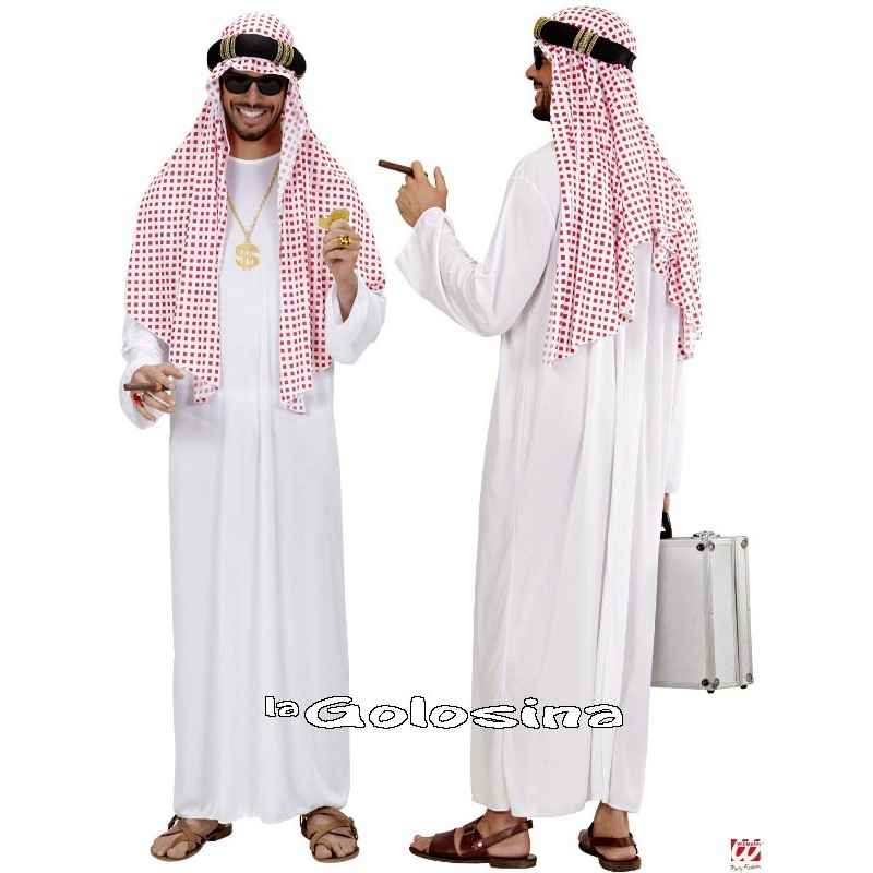 Disfraz Jeque Árabe Traje de Jeque Oriente Braun Carnaval Talla L