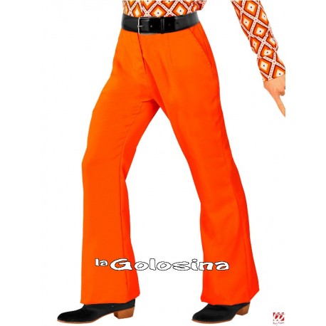 Pantalones Hombre Groovy Años 70 - Naranja