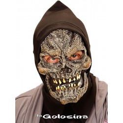 Mascara espuma y latex media cara capucha Grim Reaper