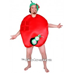Disfraz Ad. Manzana con gusano