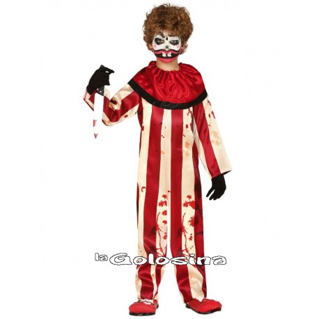 Disfraz Niño: Clown Blood, payaso asesino.