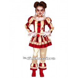 Disfraz Niña: Clown Blood, payasa asesina.