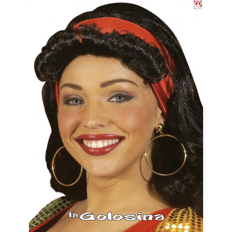 Pendientes aros dorados con pinza.