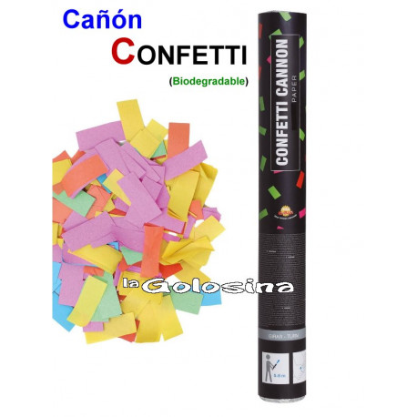 Cañon confetti multicolor papel 40 cm.