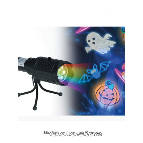 Proyector led 22 cms con tripode pilas/usb