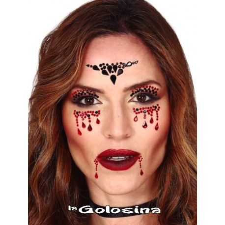 Tatuaje (Tatoo) joyas faciales adhesivas vampira