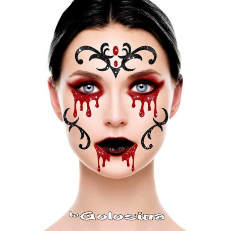Tatuaje (Tatoo) Vamp glitter face, 20x20 cm.