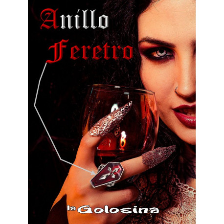 Anillo feretro con cruz.