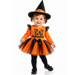 Disfraz Niña: Brujita naranja