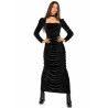 Disfraz Vestido drapeado - Negro.