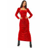 Disfraz Vestido drapeado - Rojo.