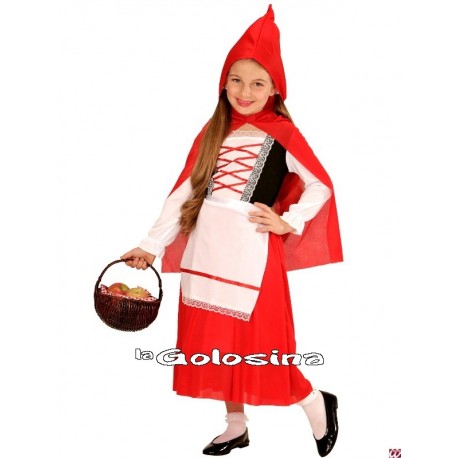 Disfraz Caperucita Roja Para Niñas Con Capucha Y Canasta Cosplay. Cuento