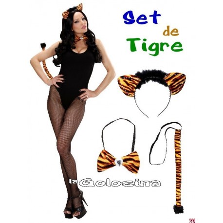 Set de Tigre diadema, pajarita, rabo