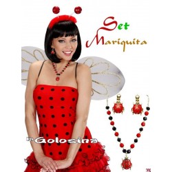 Set de Mariquita Collar y pendientes