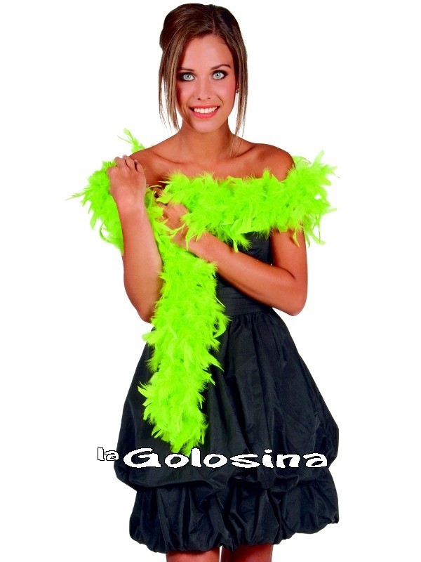 Boa De Plumas Larga De Widmann - Accesorio Clásico De 180 Cm Para Disfraces De Carnaval, Charleston Y Fiestas Temáticas - Plumas Naturales De Pavo